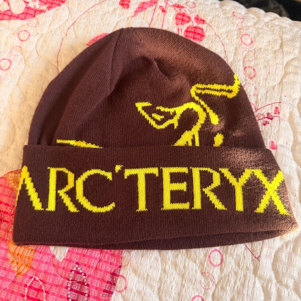 Arc'teryx Chocolate and Mustard Beanie